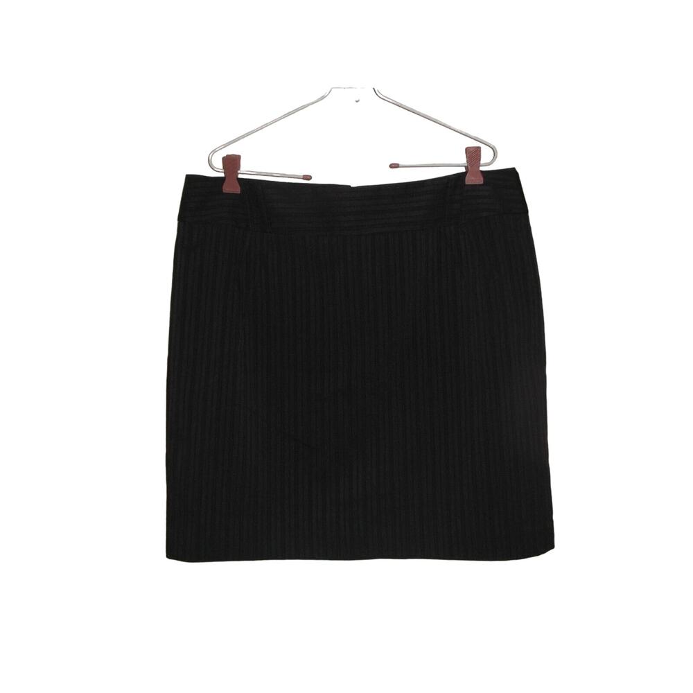 Attention Charcoal Gray Pinstriped Polyester A-line Skirt Women's Sz.14 Office